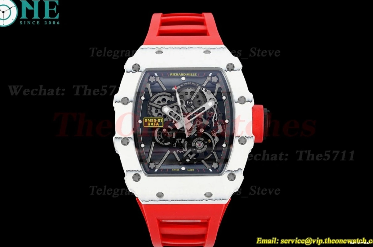 White Sonic Carbon RU Clone RMUL2 RM035 Red 0202